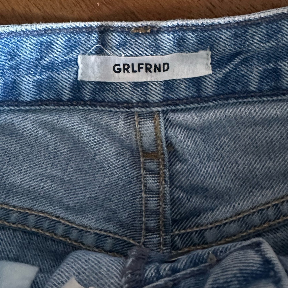 GRLFRND Light Blue Distressed Jean Shorts - Picture 5 of 8